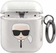 Чохол CG Mobile Karl Lagerfeld Glitter Karl`s Head для AirPods 1 / 2 Silver (3666339030285) - зображення 1