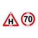 Набор табличек в авто для начинающего водителя ученика Н и 70 на присосках съемный - изображение 1