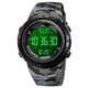 Часы наручные мужские с подсветкой Skmei 2070CMGY 5ATM black/grey-camo - изображение 3