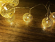 Світлодіодна гірлянда з золотими кульками "Сітка-сфера" 20 LED, 5м + перехідник, 220V, IP44, Теплий білий - зображення 8