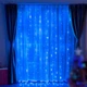 Светодиодная гирлянда штора 320 LED, 3x2м, 220В, прозрачный провод, 8 режимов, IP44 Синий - изображение 7