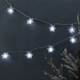 Светодиодная гирлянда "Снежинки большие" 20 LED, 5м + переходник, 220V, IP44, Белый - изображение 6