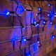Гірлянда штора дощ Конус 200 LED, 5x0,6м, 8 режимів, чорний провід, IP44, Синій - зображення 4