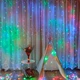 Светодиодная гирлянда штора 300 LED, 3x3м, 220В, прозрачный провод, 8 режимов, IP44 - изображение 7