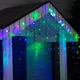 Гірлянда штора дощ Конус 200 LED, 5x0,6 м, 8 режимів, чорний дріт, IP44, Мультиколор - зображення 1