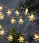Светодиодная гирлянда "Снежинки" 20 LED, 5м + переходник, 220V, IP44 Теплый белый - изображение 3