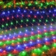 Світлодіодна гірлянда сітка 100 LED, 1,2x1,2м, 220В, прозорий провід, 8 режимів, IP44 - зображення 1