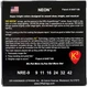 Струны для электрогитары DR STRINGS NEON RED ELECTRIC - LIGHT (9-42) - изображение 3