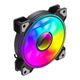 Кулер для корпуса GameMax Dual Ring Infinity BK RGB-подсветка 120мм - изображение 4