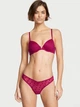 Прозорі трусики Victoria's Secret Lacie Thong Panty M бордові - изображение 2