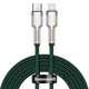 Кабель Baseus Cafule Metal Type-C to Lightning PD 20W 100см CATLJK-A05 green - зображення 1