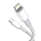 Кабель Baseus High Density Braided Type-C to Lightning PD 20W 2m CATLGD-A03 white - зображення 2