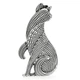 Брошь женская BROCHE бижутерия Животные Кошка Кармен серебристая BRBF112895 - изображение 1