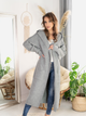 Kardigan damski oversize Merribel Renum One Size Szary (5907621619503) - obraz 1