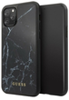 Панель Guess Marble для Apple iPhone 11 Pro Чорна (3700740461396) - зображення 1