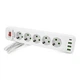 Мережевий фільтр Voltronic F25U-White 2 м, 5 розеток, 10А - зображення 1