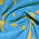 Коттон для штор квіти завитки жовті на блакитному тлі, ш.140 (38522.001) - зображення 3
