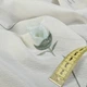 Вуаль тюль шифон жатая вышивка с аппликацией розы белые, молочная ш.270 (39908.001) - изображение 2