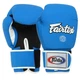 Рукавички для боксу шкіряні матові на липучці Fairtex Matt 8577 12 унцій Blue-Black - зображення 1