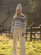 Sweter z golfem damski świąteczny Fobya F1367 36/38 Brązowy (5903707132478) - obraz 2