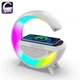 Портативная Bluetooth колонка беспроводная акустическая система ночник смарт настольная лампа с беспроводной зарядкой для телефона 3 в 1 - изображение 3