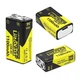 Акумулятор Крона Liitokala 9v 1100mAh Li-Ion USB type-C (6F22) Перезаряджається - зображення 1