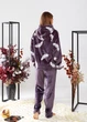 Теплий жіночий костюм-піжама для дому 1000523 XL-2XL (52-54) Фіолетовий - зображення 3