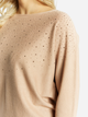Sweter damski oversize Monnari Sweater With Rhinestones 2XL Beżowy (5904528411513) - obraz 3