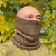 Баф тактический зимний M-KET хаки универсальный защитный флисовый шарф маска с затяжкой - изображение 1