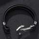 Чоловічий шкіряний браслет Primo Rope Anchor з застібкою якір - Black - зображення 5
