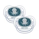 Пустышка Bebe Confort Physio Air, светящийся в темноте, 2 шт, 0/6 мес (Blue Octopus) (3104201940) - изображение 1