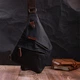 Сумка через плече для чоловіків із текстилю Vintage вертикальна чорного кольору (bg221fash96) - зображення 8