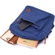 Текстильный удобный молодежный рюкзак унисекс VINTAGE Backpack 22244 Синий - изображение 6