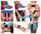 Кинезио тейп (кинезиологический тейп) Kinesiology Tape 5см х 5м красный - изображение 5