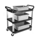 Тележка сервировочная 102×50×96 см черная One Chef NK-410006 - изображение 6