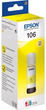 Tusz Epson EcoTank 106 Yellow 70 ml (8715946643335) - obraz 1