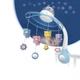 Музыкальный мобиль на аккумуляторе Baby Bell Teddy Bear 3 в 1 с ночником, проектором и пультом управления Мишки на кольцах голубой - изображение 1