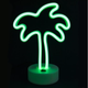 Неоновый светильник Neon Lights "Пальма" Ночник LED лампа настольная от USB и 3хАА Зеленый - изображение 1