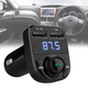 Автомобільний FM модулятор CAR X8 Трансмітер Bluetooth до машини 2 USB 2.0A/1.1A Чорний - зображення 1