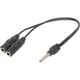 Переходник Jack 3.5mm M 4pin to 2 Jack 3.5mm F (Audio+MIC) Headset Jack Defender (63012) - изображение 1