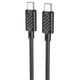 Кабель HOCO X88 Gratified 60W charging data cable for Type-C to Type-C Black (6931474783363) - зображення 1