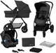 Универсальная коляска 3 в 1 Kinderkraft Xmoov CT Black (KSXMOV00BLK3000) - изображение 1