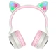 Bluetooth-гарнітура Hoco W27 Cat Ear Grey/Pink (W27GP) - изображение 1