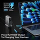Мережевий зарядний пристрій Asometech 140W (2 USB + 3 Type-C) з дисплеєм - зображення 2