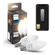 Розумна світлодіодна LED лампочка Philips Hue E14 White 470лм 40Вт 5.5W, ZigBee, Bluetooth, 2шт. - зображення 1