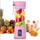 Портативный фитнес блендер шейкер Juice Cup Fruits с двойным лезвием | Переносной USB миксер для приготовления смузи и коктейлей Розовый - изображение 1