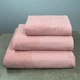 Комплект махровых полотенец Вафельный Бордюр 3шт GM Textile 40х70см, 50х90см, 70х140см 450г/м2 (Розовый) - изображение 1
