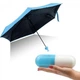 Легкий карманный зонт от дождя и солнца с футляром Capsule Umbrella голубой (139554) - изображение 3