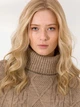 Свитер вязаный оверсайз женский Pierre Cardin G022SZ0TK-000-1520196 L Норковый (8682734181792) - зображення 4