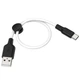 Дата кабель Hoco X21 Plus Silicone Type-C Cable (0.25m) Чорний / Білий - зображення 2